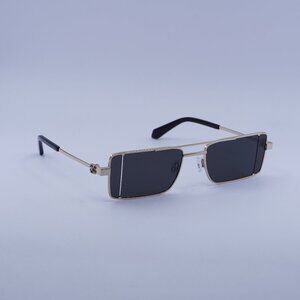 Off-White OERI14A CORTEZ 7607 Sunglasses Gold Rectangle Frame, Grey Lenses